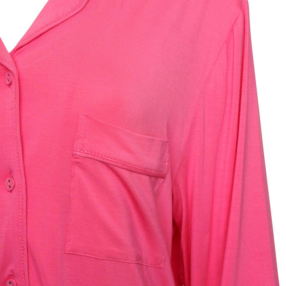 Rayon Stretch Pyjama Trouser Set - Hot Pink - The NAP Co.