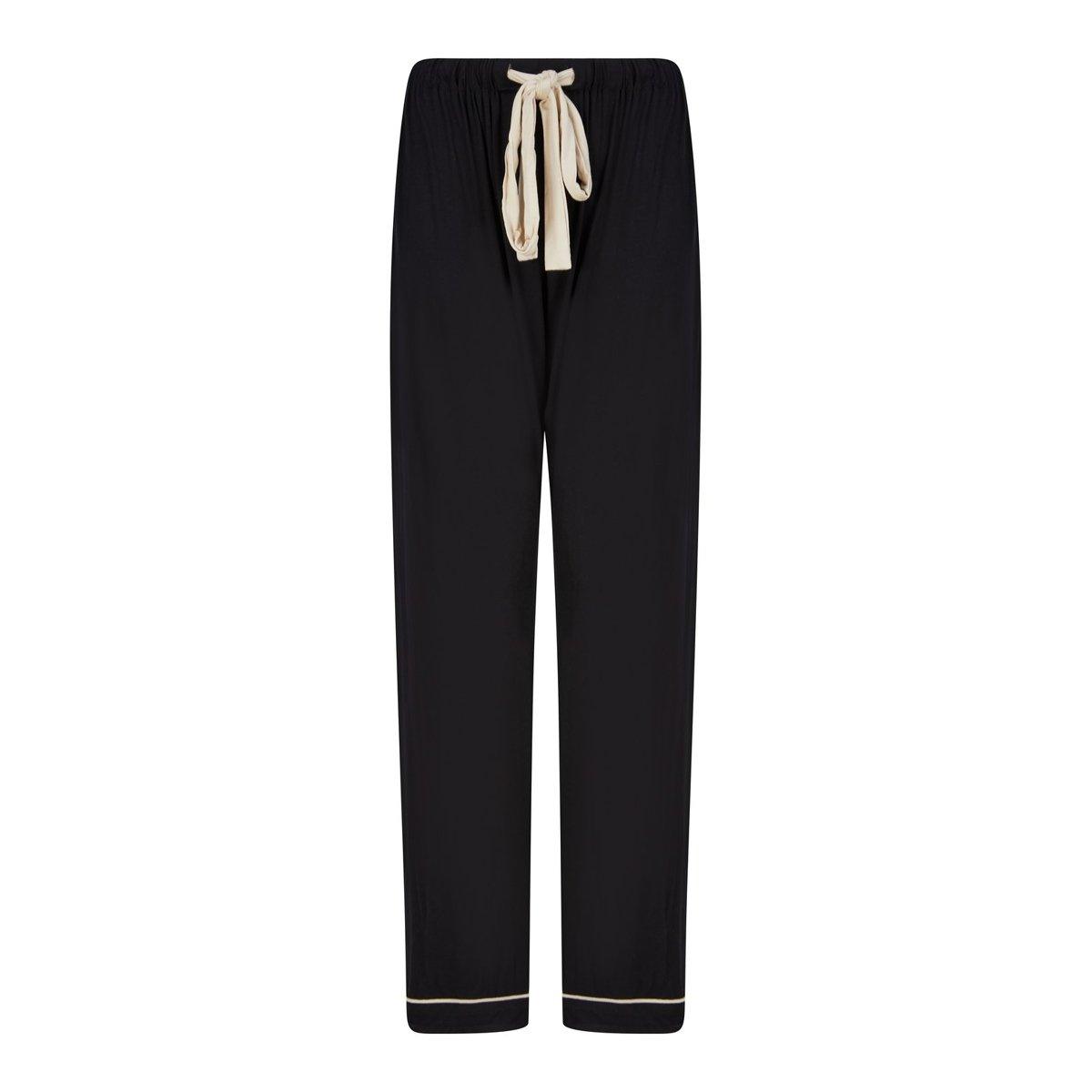 Rayon Stretch Pyjama Trouser Set - Jet - The NAP Co.