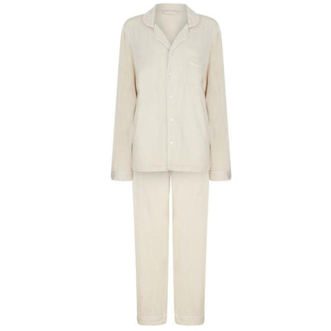 Rayon Stretch Pyjama Trouser Set - Oat - The NAP Co.