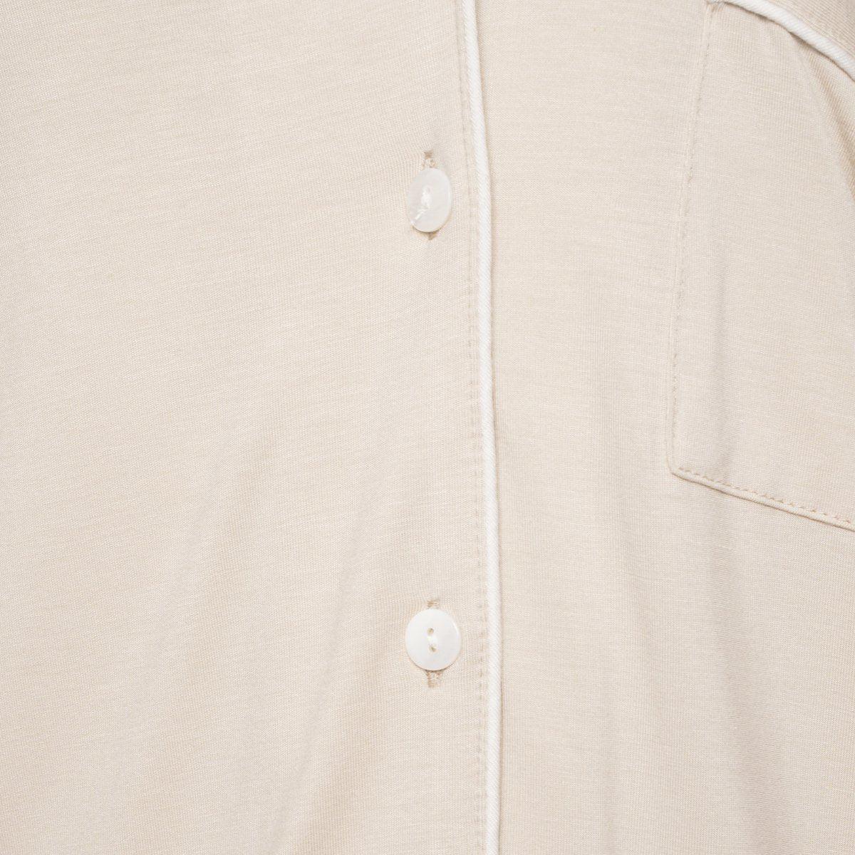 Rayon Stretch Short Pyjama Set - Oat - The NAP Co.